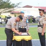 Kapolres Batu Bara Pimpin Upacara Sertijab Kapolsek Talawi dan Kasi Propam