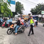 Sat Lantas Polres Batu Bara Gatur Pagi di Simpang Ampat Tanah Serah
